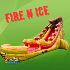 Fire n Ice 21ft Waterslide (#62)Size L X 23W X 22H | 1 blowers; 12 amps