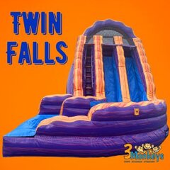 Twin Falls 22ft Curved Water SlideSize 25L X 16W X 18H