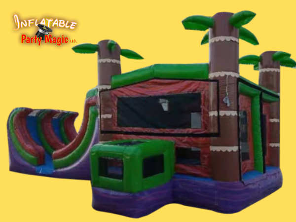 Tropical Rampage Bounce House and Water Slide Combo