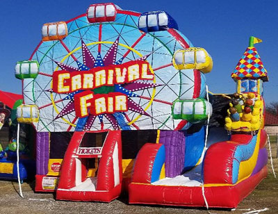 Carnival Ferris Wheel 5n1 bounce house combo with slide