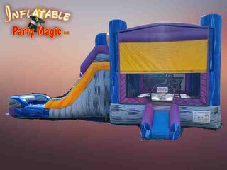 Mega Marble Mansion Bounce House with Slide dry use only