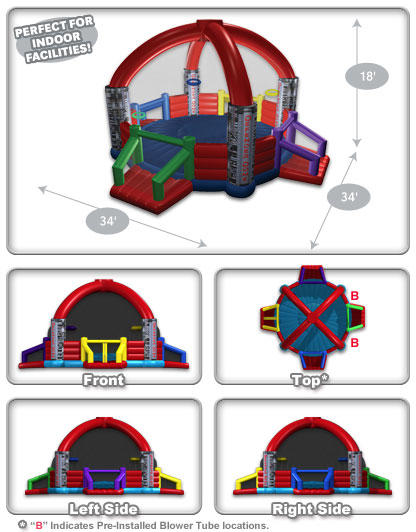 Defender Dome Interactive view with 3MonkeysInflatables.com