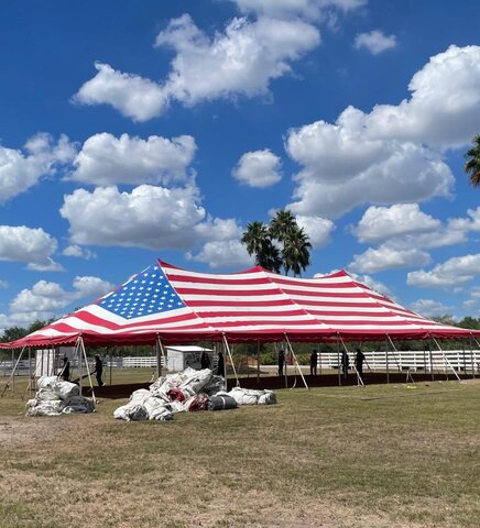American  Flag Tent 40 x 80 