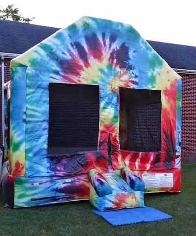 Tie Dye Themed Bounce House Rental