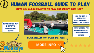 Human Foosball Guide to Play Events - 3 Monkeys Inflatables