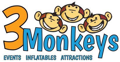 3 Monkeys Inflatables  Logo