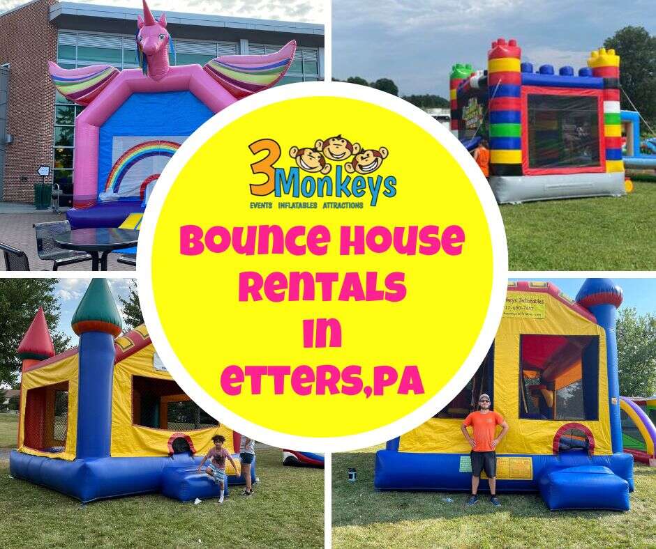 Rent a Bounce House Rental Near Me Etters | 3 Monkeys Inflatables