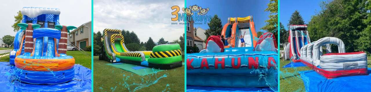 Waterslide Rentals in Middle River, MD - 3 Monkeys Inflatables