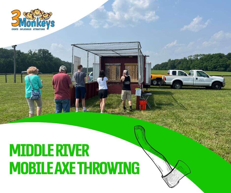 Axe Throwing Middle River, Maryland - 3 Monkeys Inflatables