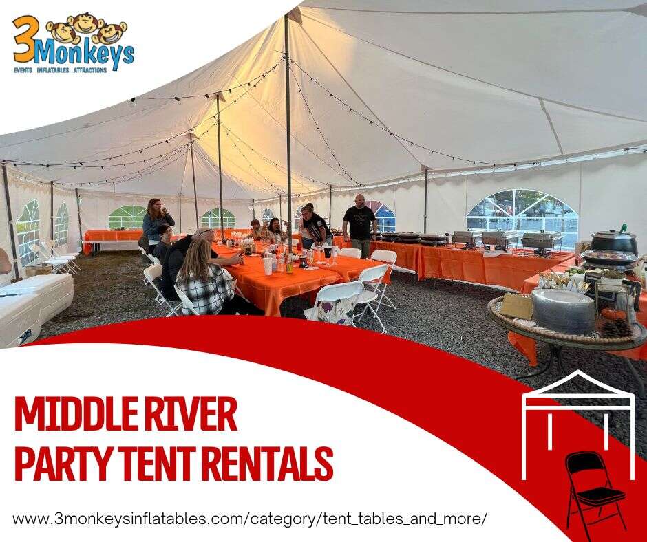 Party Tent Rentals Near Me in Middle River, MD - 3 Monkeys Inflatables