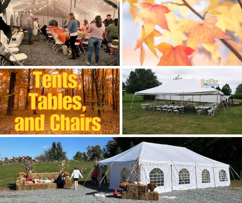 Tents, Tables and Chairs for Fall Party in PA