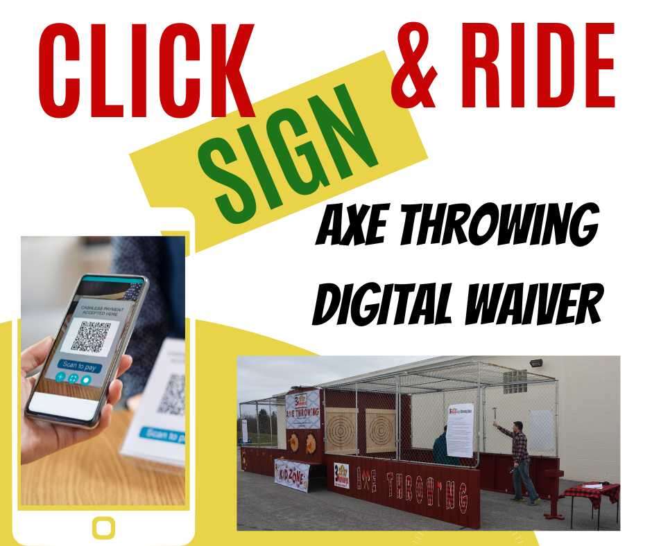 sign digital axe throw