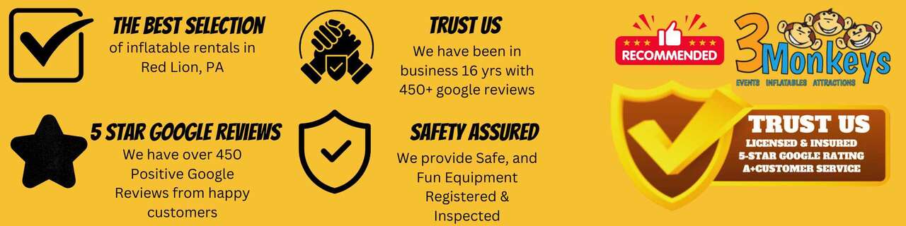 Most Trusted Inflatable Rental Company in Red Lion