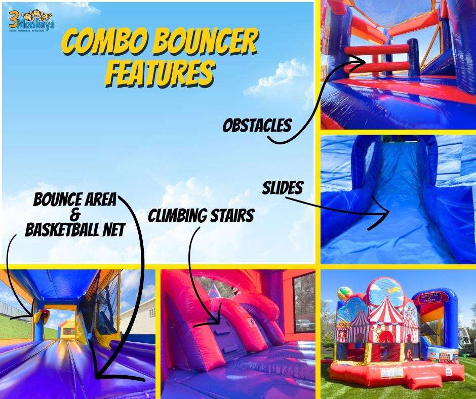 Features of a Combo Bouncer - 3 Monkeys Inflatables