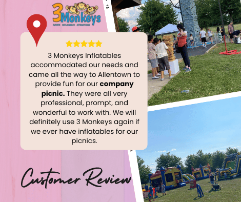 Company Picnic Review - 3 Monkeys Inflatables