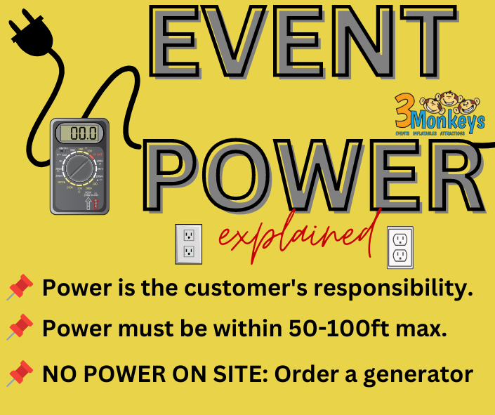 Event Power for your Inflatable Rentals