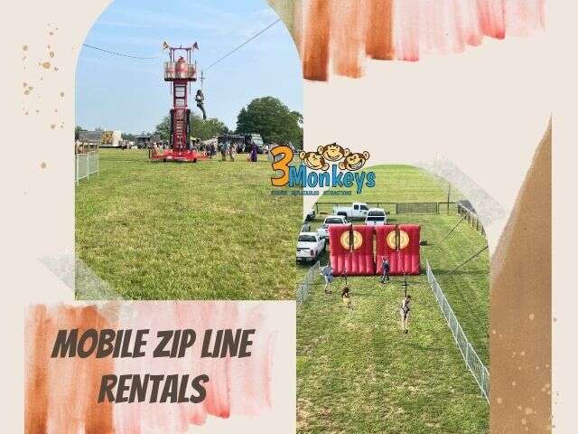 Mobile Zip Line MD Fall Festival | 3 Monkeys Inflatables