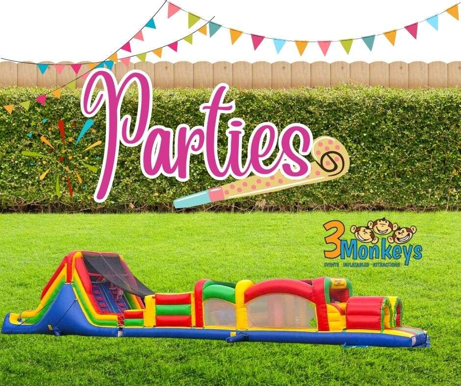 Obstacle Course Parties in York by 3 Monkeys Inflatables