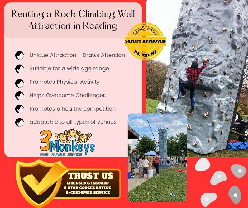 Reading Rock Wall for Rent near me