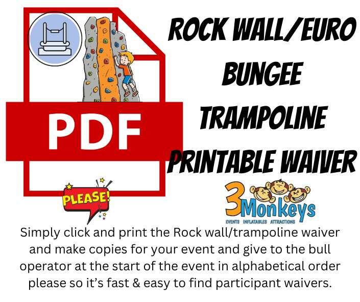 Rock Wall and Euro Bungee Waiver