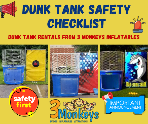 Safety Rules for Dunk Tank Rentals by 3 Monkeys 