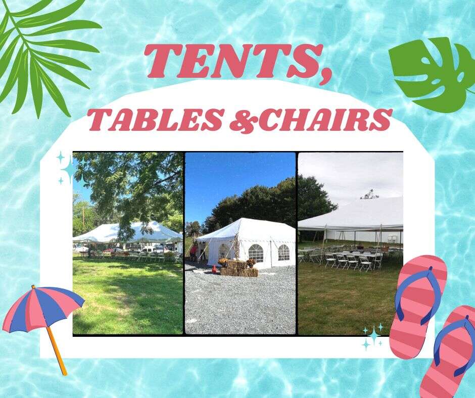 Tents, Tables, and Chairs for Summer Parties
