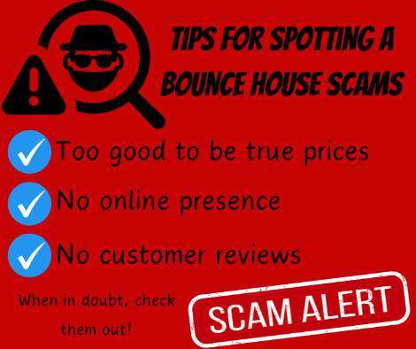 tips on spotting bounce house scams