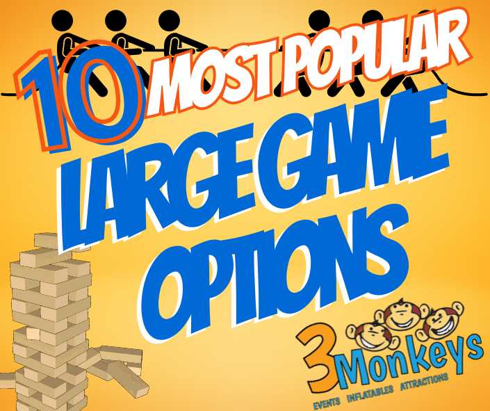 Check out the 10 Most Popular Large Game Options | 3monkeysinflatables