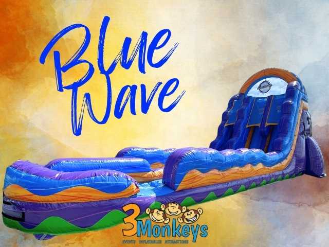 Blue Wave Waterslide Rental - 3 Monkeys Inflatables