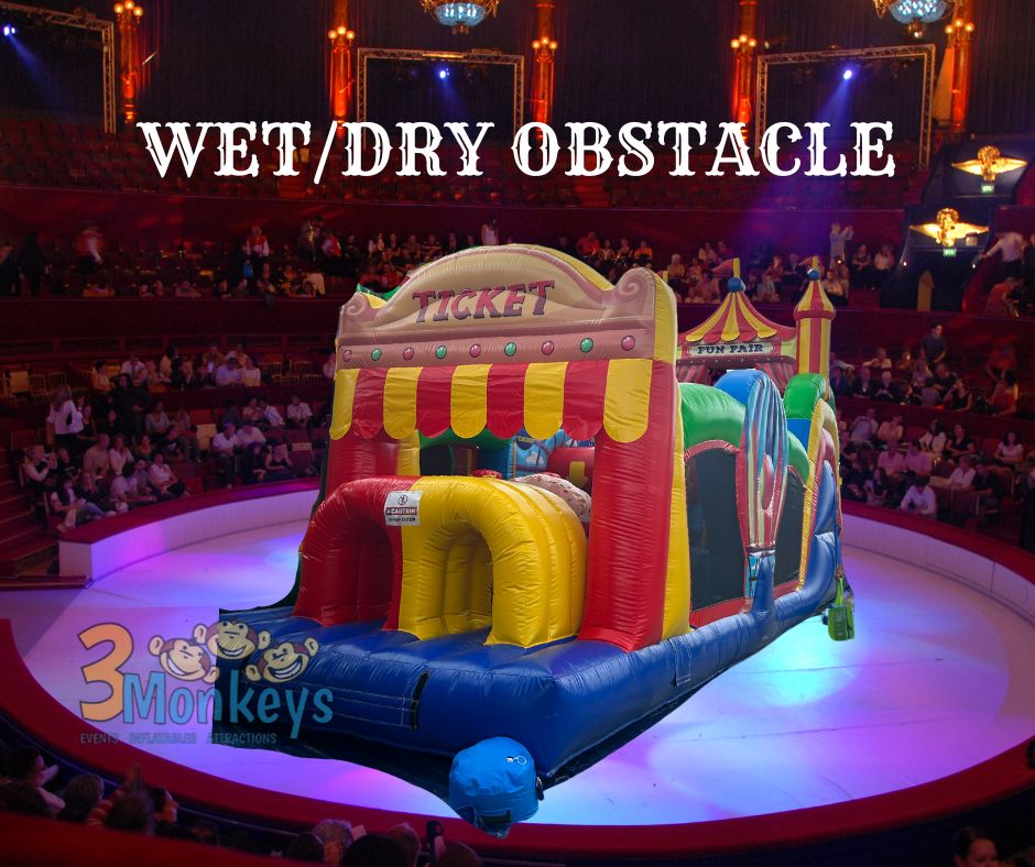 Carnival Themed Obstacle Course Rental Near Me | 3 Monkeys Inflatables