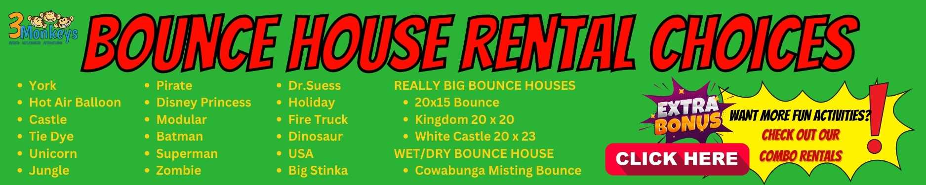 Bounce n Slide Combo Rentals York PA