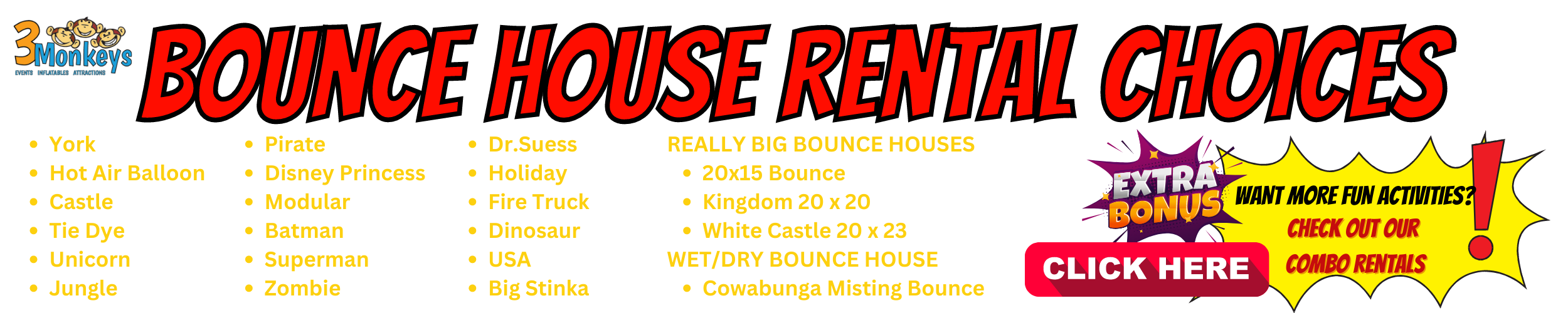 Combo Bouncer Rentals Central PA