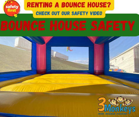 Bounce House Safety Video with 3 monkeys inflatables Bounce House Safety Video with 3 monkeys inflatables