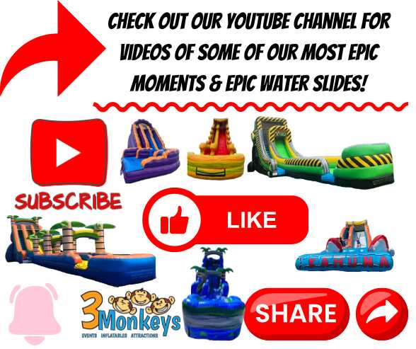 3 Monkeys Inflatables YouTube Channel Videos