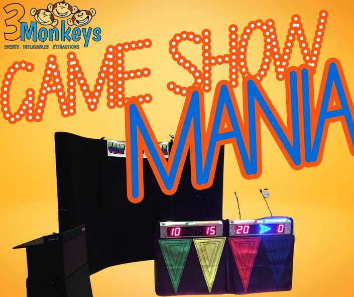 GAME SHOW MANIA FUN WITH 3MONKEYSINFLATABLES
