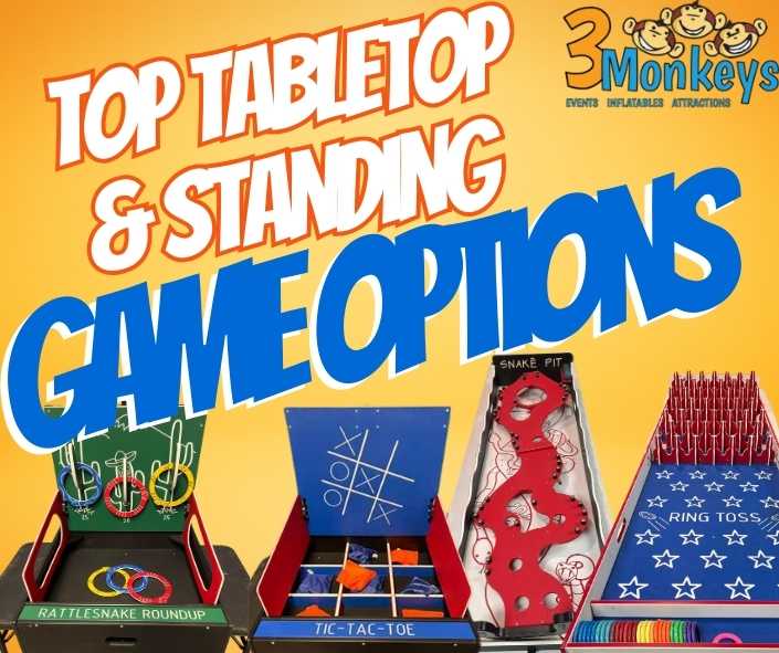 Top Tabletop and Standing Game Options by 3MonkeysInflatables