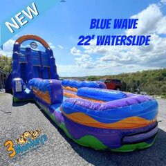 Blue Wave 22ft Dual Lane Water Slide38'Lx18'Wx22'H