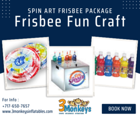 Spin Art Frisbee (50) plus machine rental