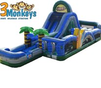 Tropical Obstacle and Water SlideSize 40L X 16W X 16H
