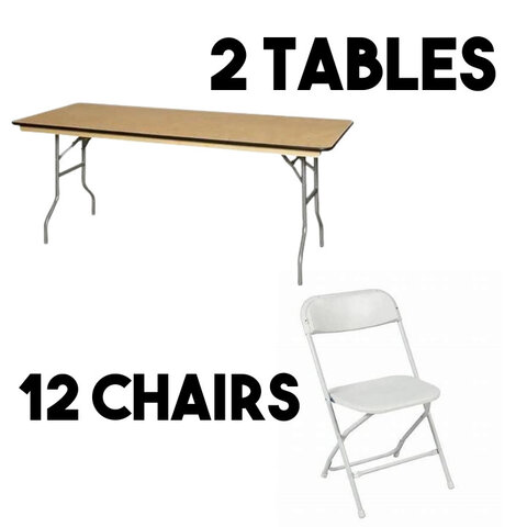 2 Tables 12 Chairs 
