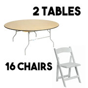 2 Round Table & 16 Event Chairs