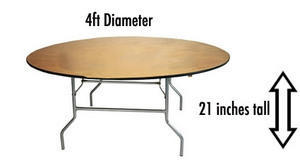 4 ft Round kiddie table