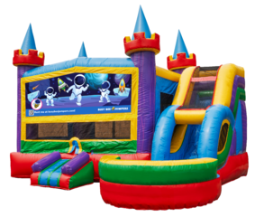 Outer Space Wet Combo Bounce House	