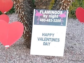happy Valentine's Day yard greeting sign in Gila Bend AZ