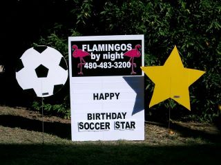 happy birthday soccer star lawn display. Goodyear AZ