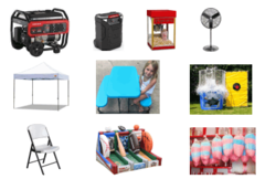 Party Extras- Tables - Chairs- Dunk Tank- Sno Cone- Tents 