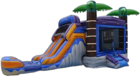 Dual Lane ECO BUNGA Bounce House with Slide Rental