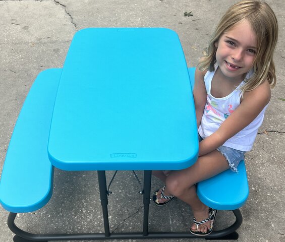KIDS PICNIC TABLE Rental (TEAL and PURPLE)