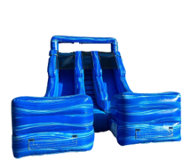 16ft Cool Blue Dual Lane Water/Dry Slide