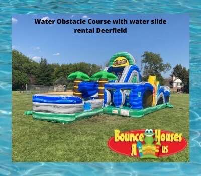 Water Obstacle Course with water slide rental Deerfield